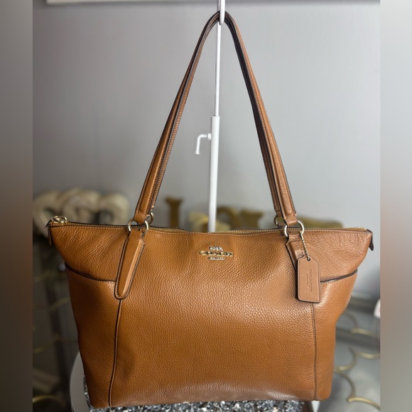 Coach Handbags - Coach Ava Tote Saddle Brown pebbled leather EUC